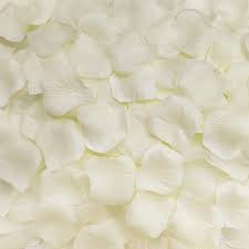 White Fabric Rose Petals