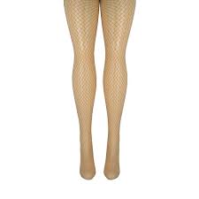 Beige/Nude Glitter Fishnet Tights