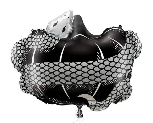 24" Black Pumpkin and Snake Halloween Mylar