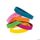 Inspirational Sayings Rubber Bracelets