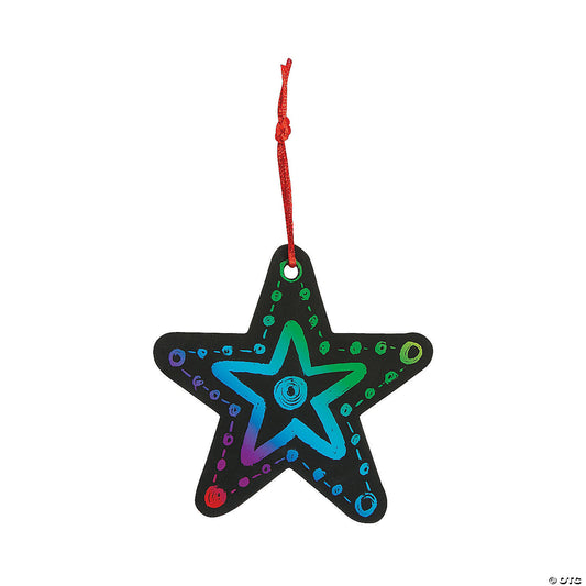 Magic Color Scratch Star Christmas Ornaments