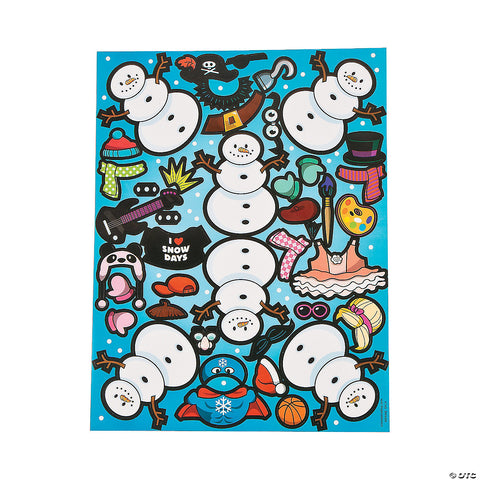 Snowman Costume Sticker Sheets