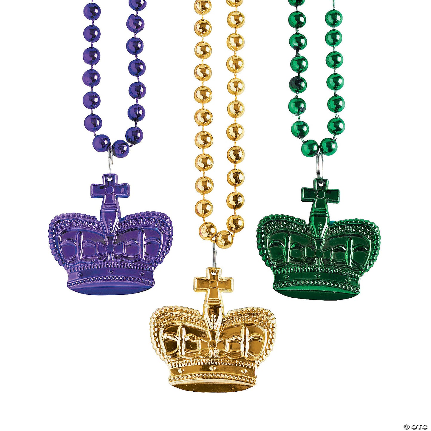 Mardi Gras Crown Beaded Necklaces - 24ct.