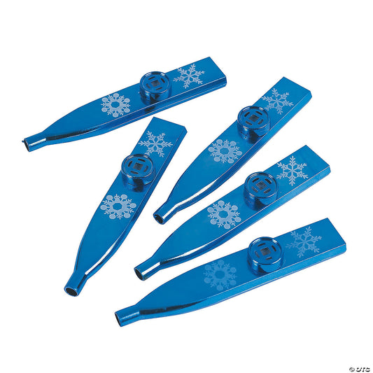 24ct. Metallic Snowflake Kazoos