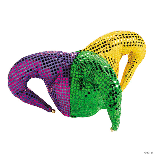 Mardi Gras Sequined Jester Hat