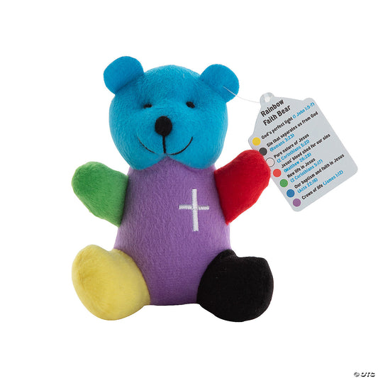 Rainbow Faith Bear Plush - 12ct.