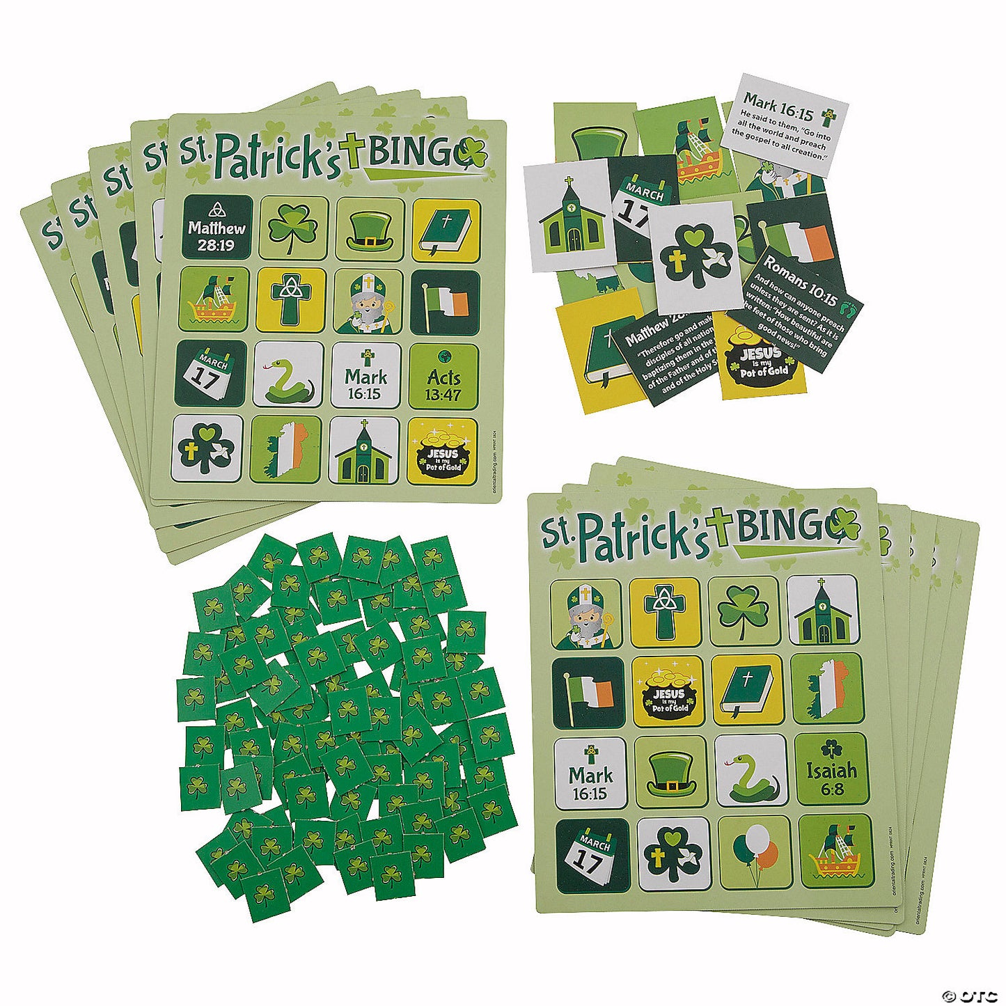 Religious St. Patty's Bingo Game Set