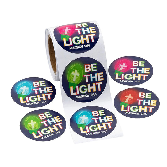 100ct. Faith Be The Light Christmas Sticker Roll
