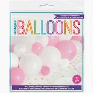 Pink & White Balloon Garland Kit - 29pcs.