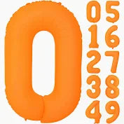 40" Neon Mylar Number Balloon