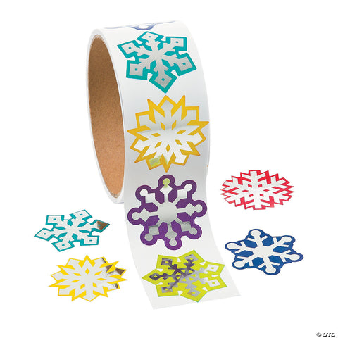 Foil Snowflake Sticker Roll