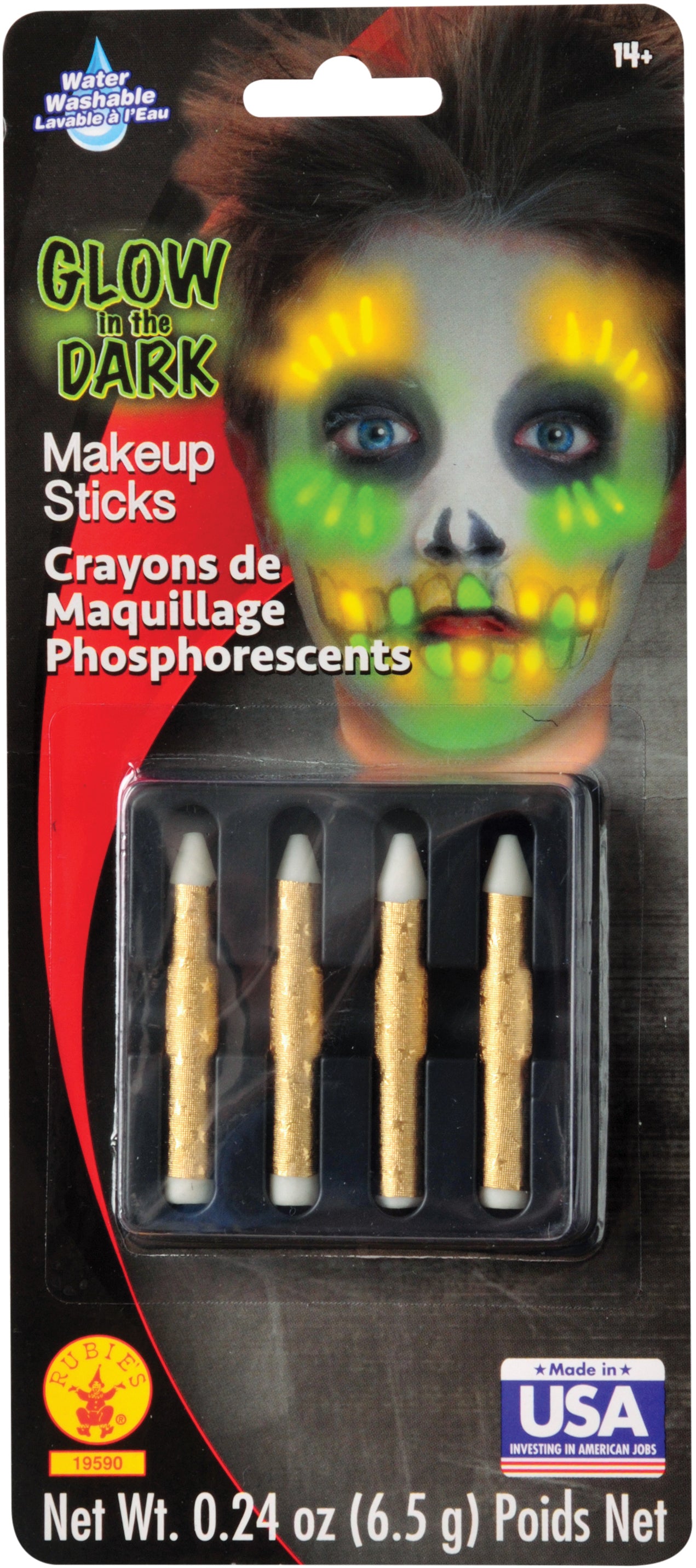 Glow in the Dark Make Up Sticks - 4ct.