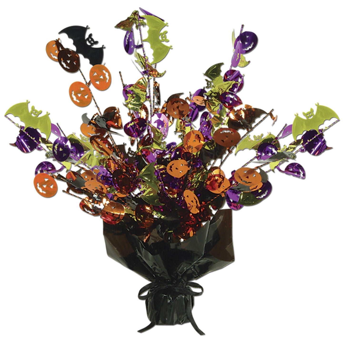 CENTERPIECE - BAT & PUMPKIN   15"  1PC