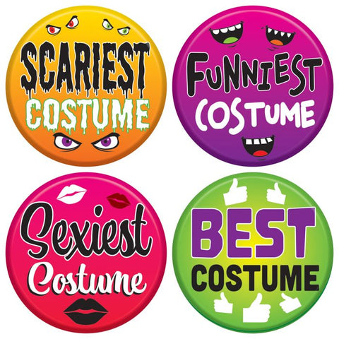 HALLOWEEN COSTUME COSTUME BUTTONS 4 PACK