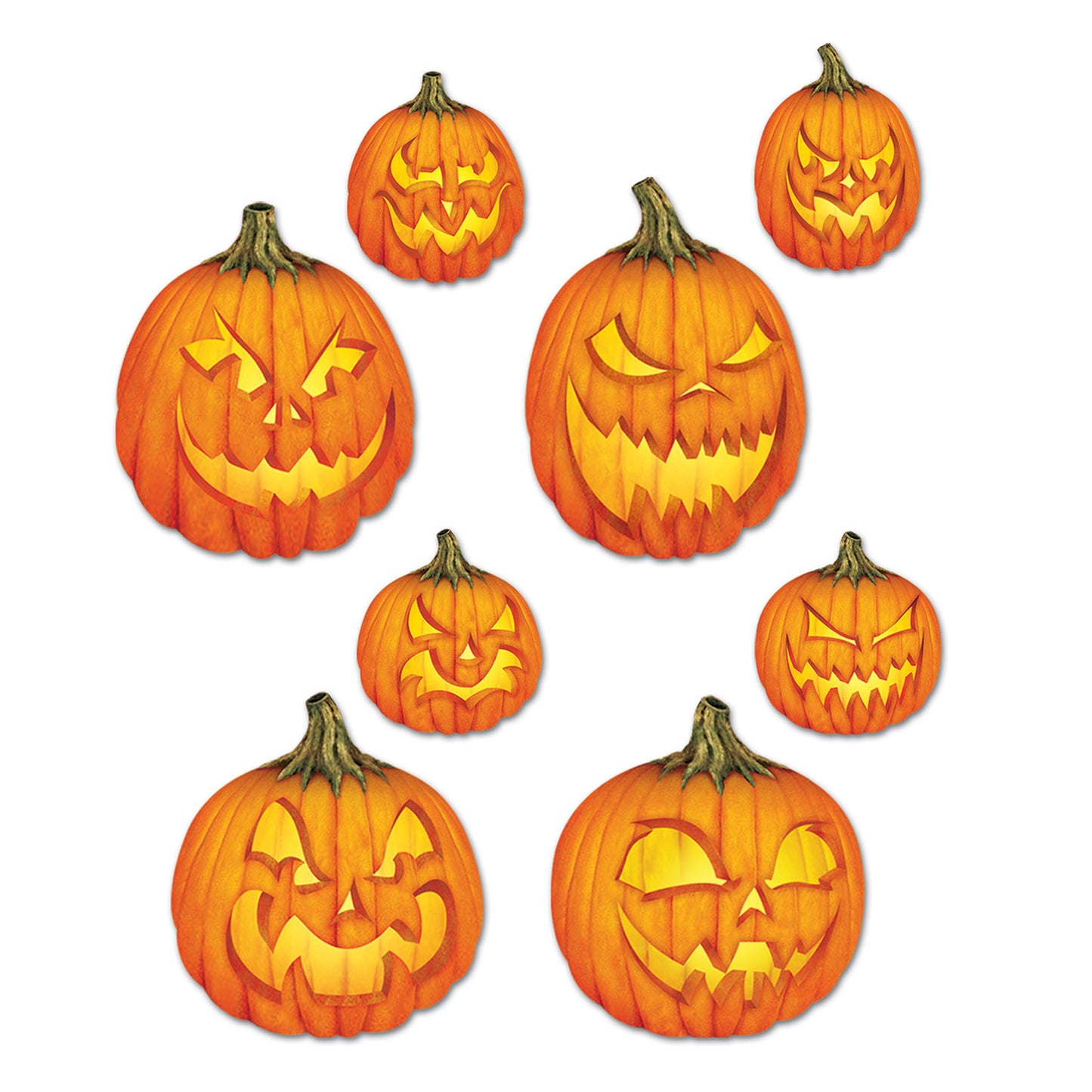 CUTOUT - SPOOKY JACK O LANTERN  4PCS/PKG