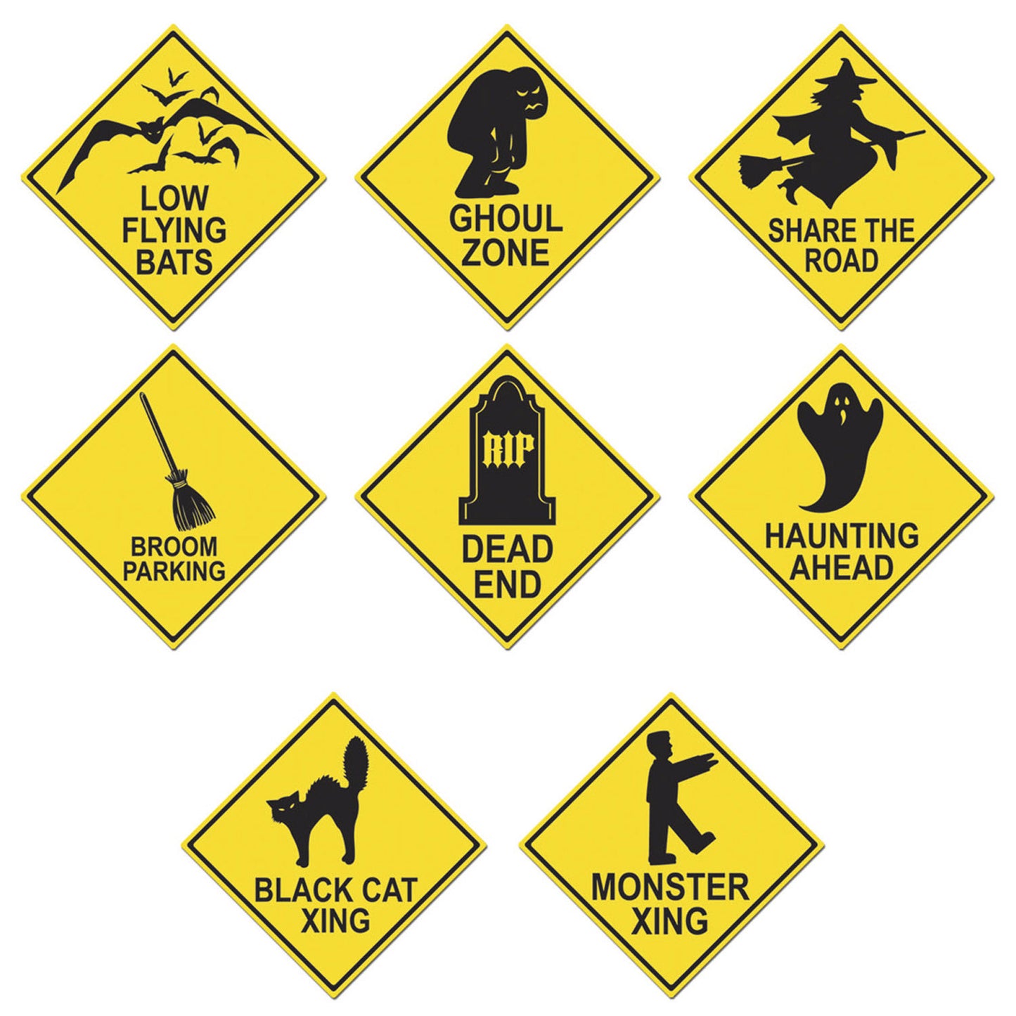 CUTOUT - ROAD SIGN      4 PC ASST/STYLES/PKG
