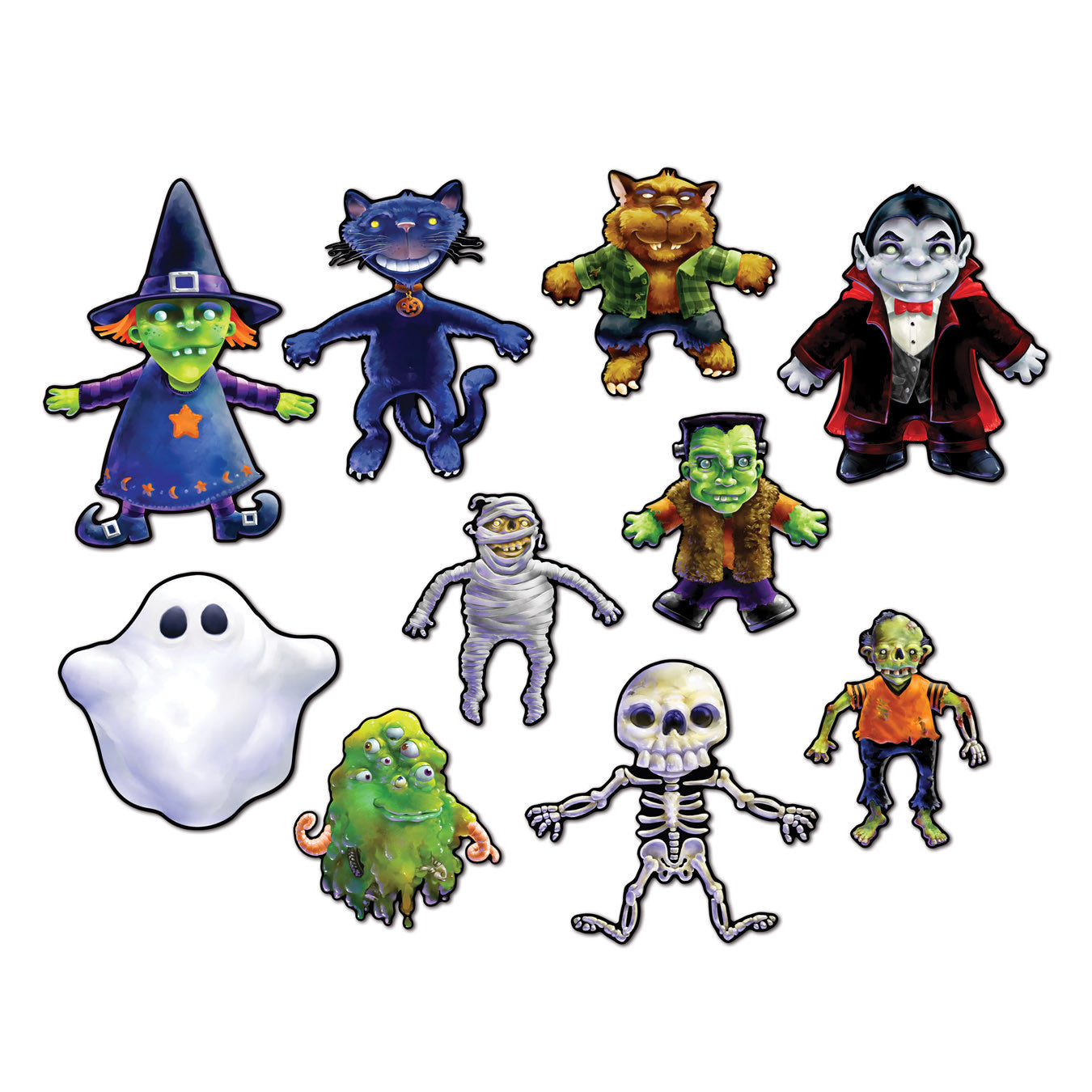 HALLOWEEN MINI CUTOUTS 10PCS/PKG