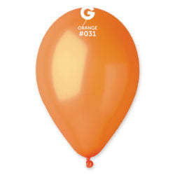 Orange Metallic Latex Balloons- #031