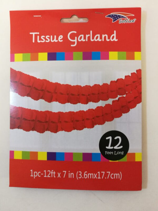 TISSUE GARLAND 20+ COLOR OPTIONS