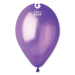 Purple Metallic Gemar Latex Balloons- #34