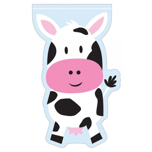 FARMHOUSE BIRTHDAY PLASTIC TREAT BAGS 12CT