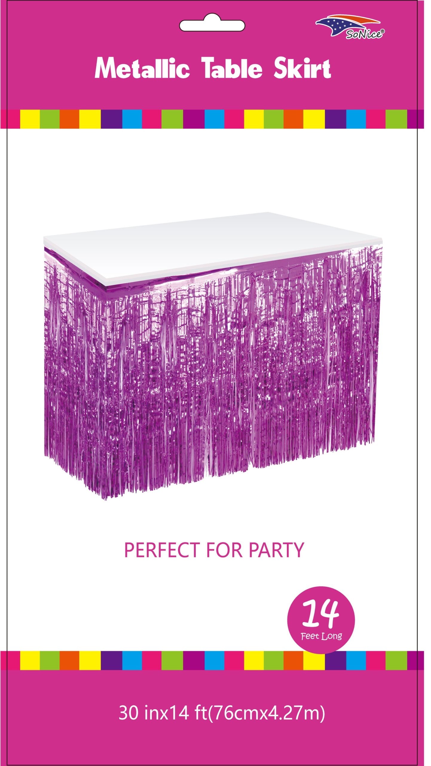 FUCHSIA METALLIC TABLESKIRT