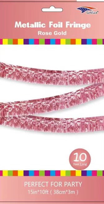 METALLIC FOIL FRINGE BANNER 11+ COLOR OPTIONS