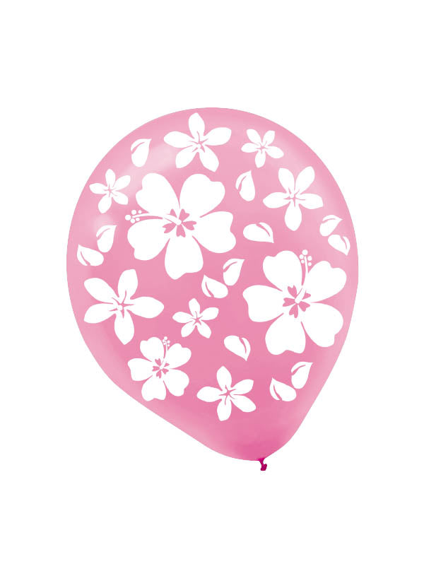Hibiscus Print 12" Latex Balloons