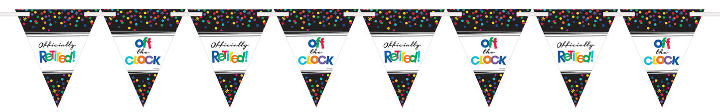 RETIREMENT PENNANT BANNER