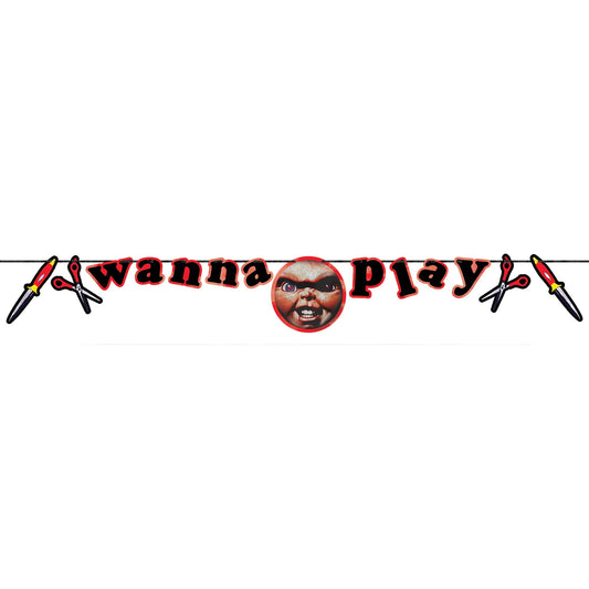 CHUCKY WANNA PLAY BANNER