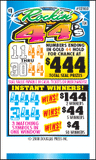 ROCKIN' 44'S PULL TAB 1440 TICKETS