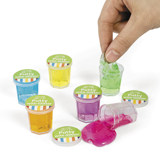 PUTTY - CLEAR W/GLITTER  MINI           4 DZ/UNIT
