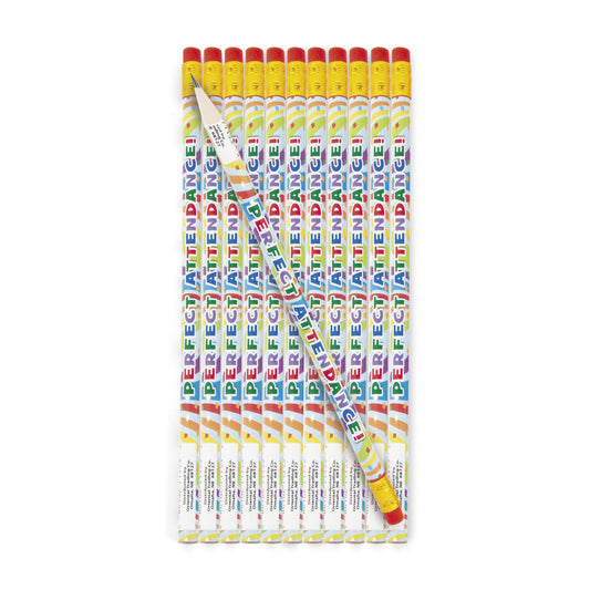 PERFECT ATTENDANCE PENCIL 12PCS/PKG