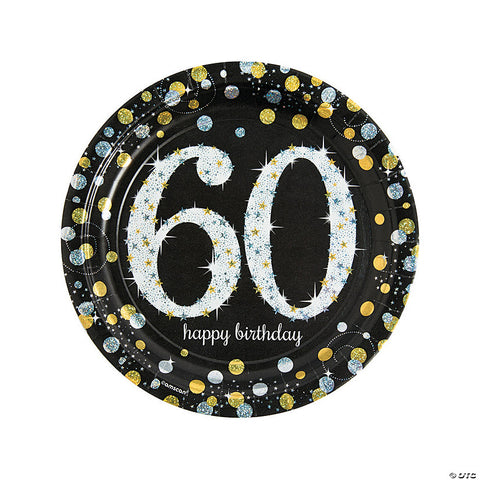 60TH BIRTHDAY PLATE - SPARKLING CELEBRATION