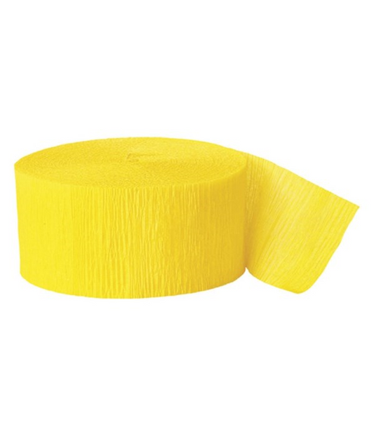 CREPE STREAMER - 81' HOT YELLOW