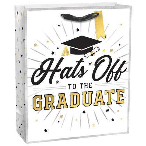 Hats Off to the Grad Large Paper Gift Bag