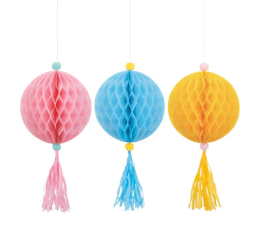 PASTEL ICE CREAM HONEYCOMB TISSUE BALLS