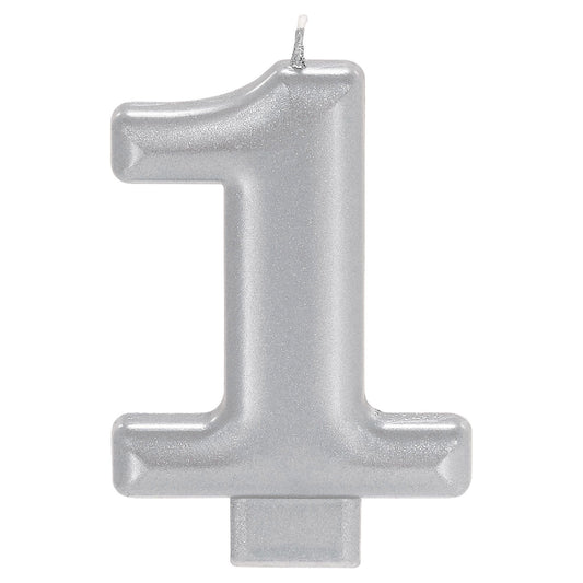 Metallic Silver Candle- #1