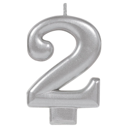 Metallic Silver Candle- #2