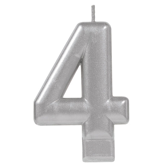 Metallic Silver Candle- #4