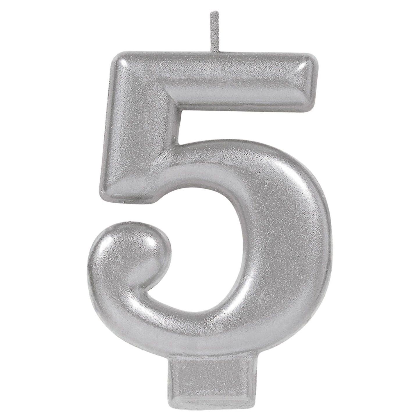 Metallic Silver Candle- #5