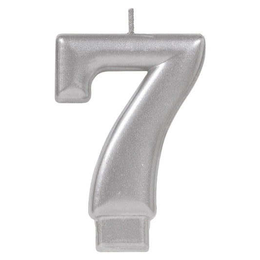 Metallic Silver Candle- #7