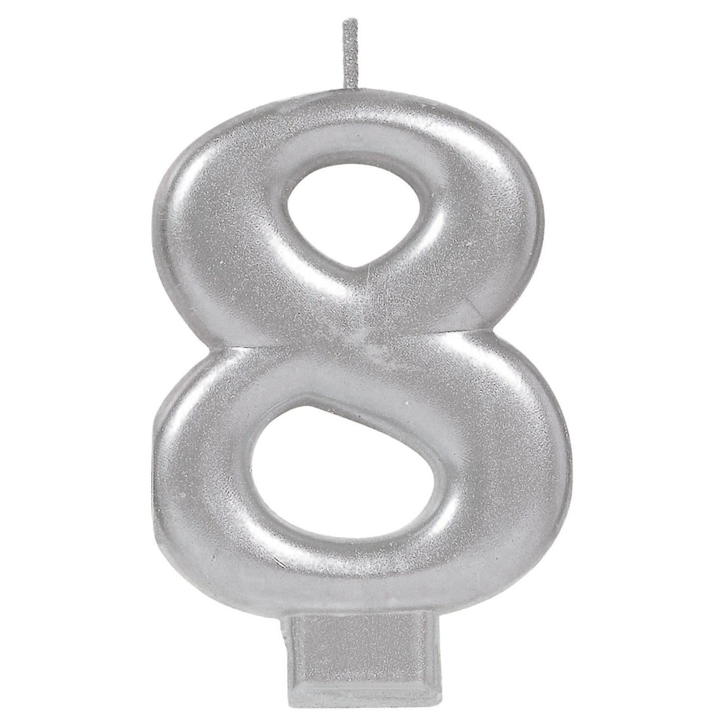 Metallic Silver Candle- #8