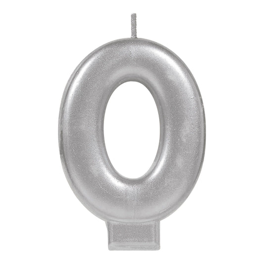 Metallic Silver Candle- #0