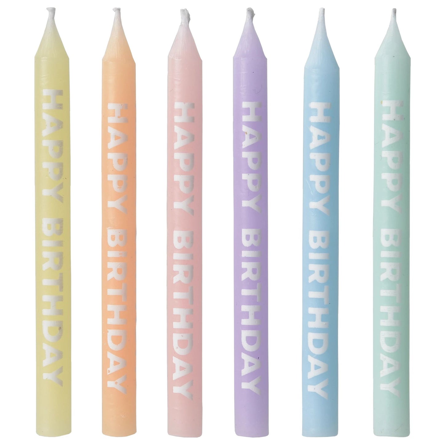 PASTEL COLOR HAPPY BIRTHDAY CANDLES