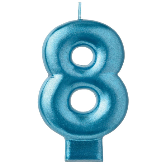 Metallic Blue Candle- #8