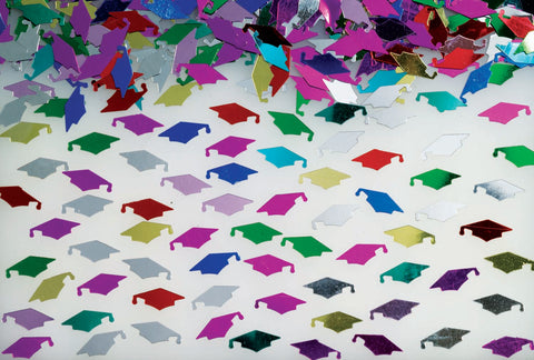 Multi Color Graduation Cap Confetti