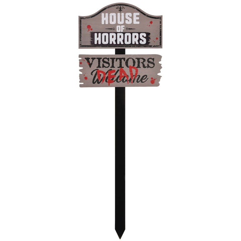 HOUSE OF HORRORS WOODEN SIGN