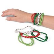 CHRISTMAS ROPE BRACELETS 12 PACK