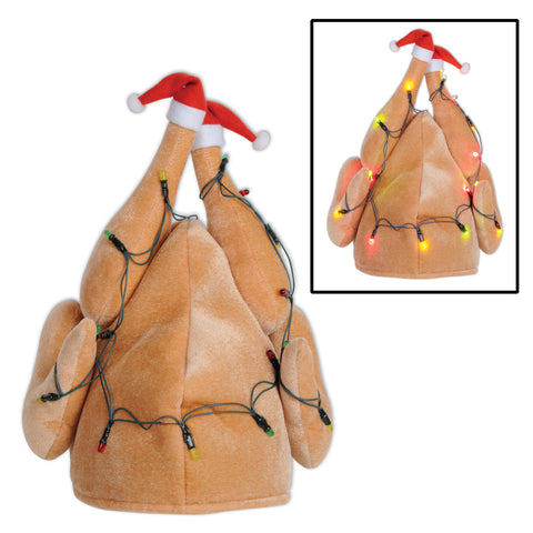 Light Up Christmas Turkey Hat